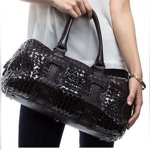 Bottega Veneta Patent Accordian Bag